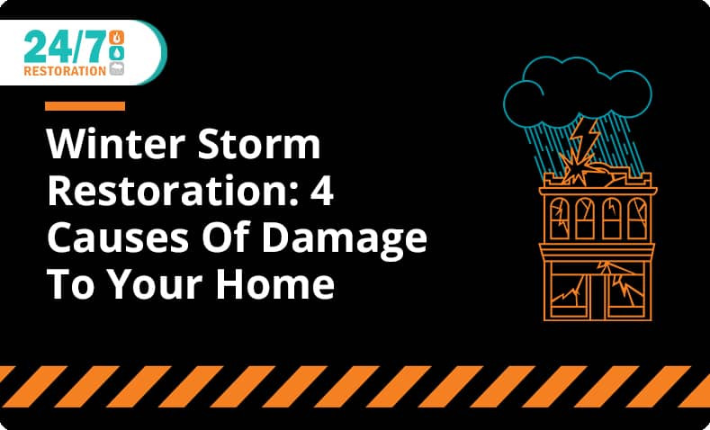 24_7 Restoration - Blog - Winter Storm Restoration 4 Causes Of Damage To Your Home﻿